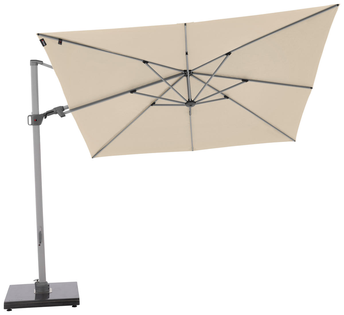 AMPELSCHIRM  275/275 cm  - Beige/Silberfarben, KONVENTIONELL, Textil/Metall (275/275cm) - KNIRPS