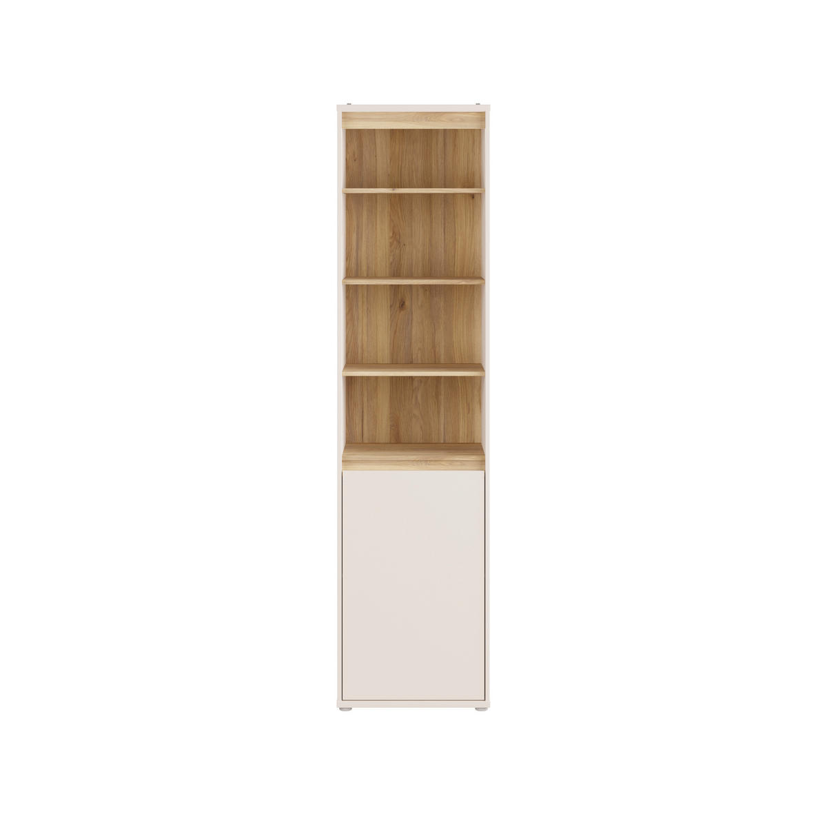 Dulap Cu Rafturi, culoare lemn stejar, nisipiu  - culoare lemn stejar/nisipiu, Basics, plastic/material pe bază de lemn (53,4/211,1/42cm) - Xora