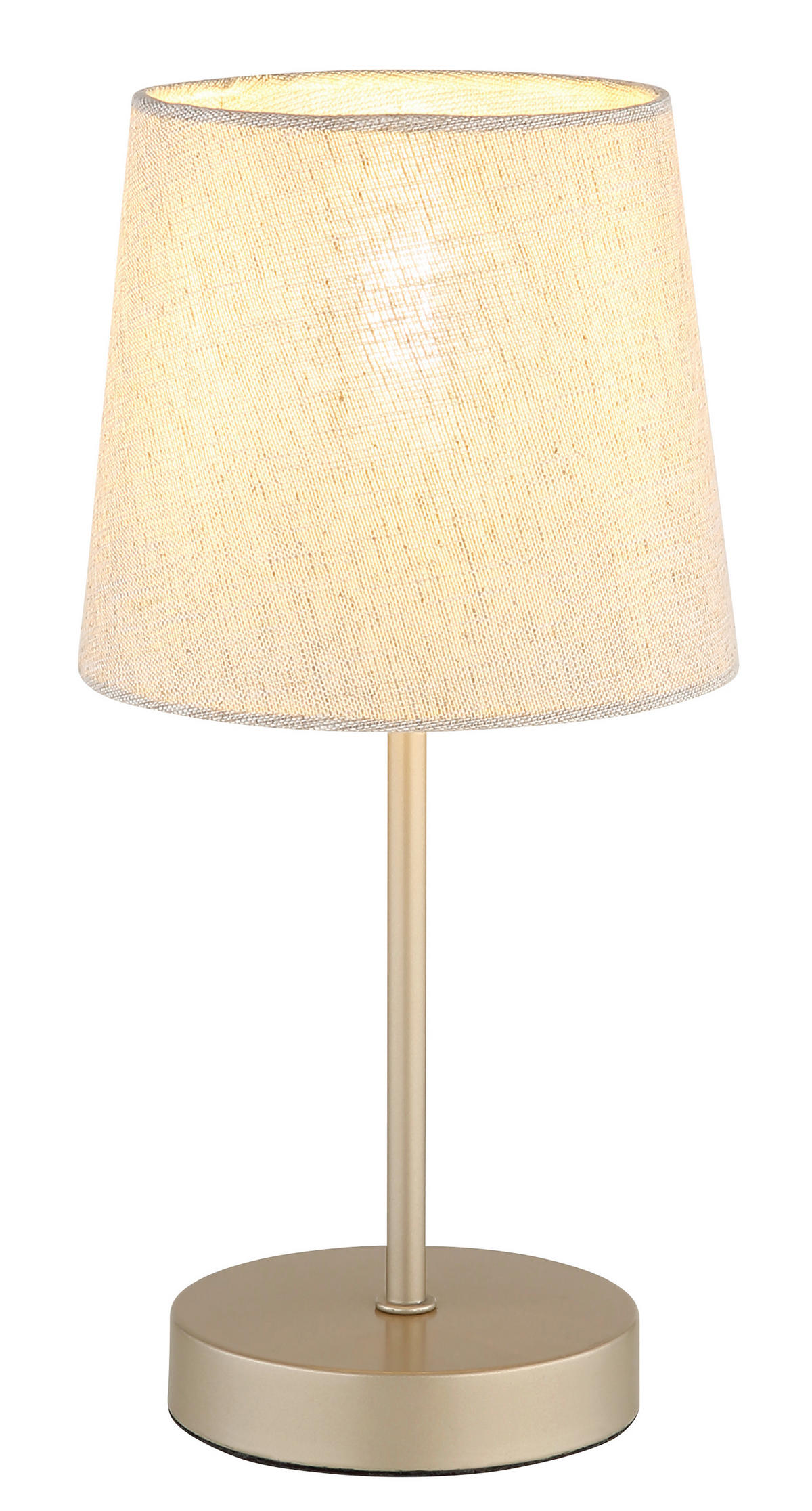TISCHLEUCHTE Joris 15/32 cm  - Champagner/Beige, Design, Kunststoff/Textil (15/32cm) - Globo