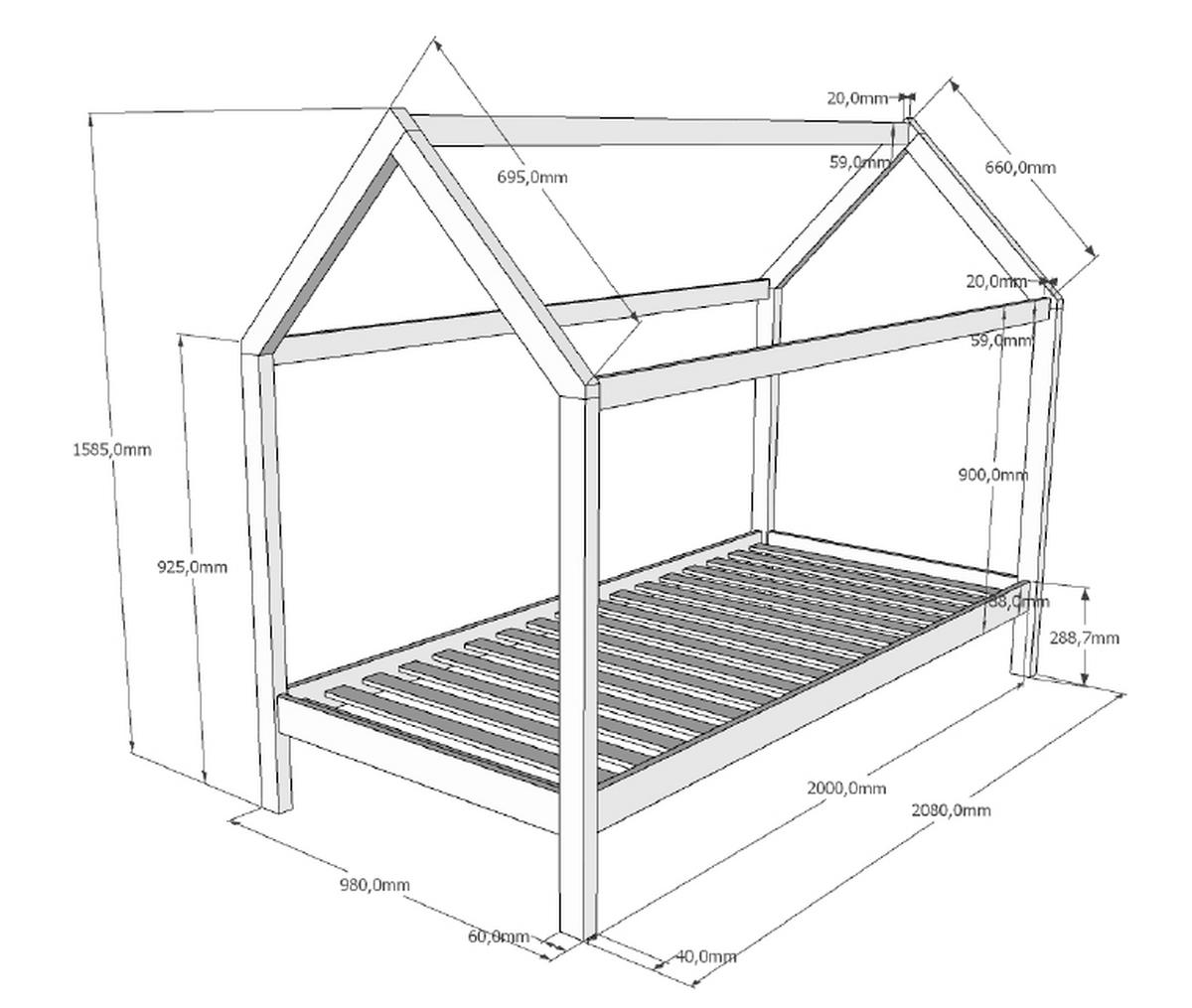 HAUSBETT Lattenrost 90/200 cm  in Kieferfarben  - Kieferfarben, MODERN, Holz (90/200cm) - MID.YOU