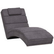 RELAXAČNÍ POHOVKA, šedá, textil - šedá/barvy chromu, Design, textil/umělá hmota (75/85/175cm) - Carryhome