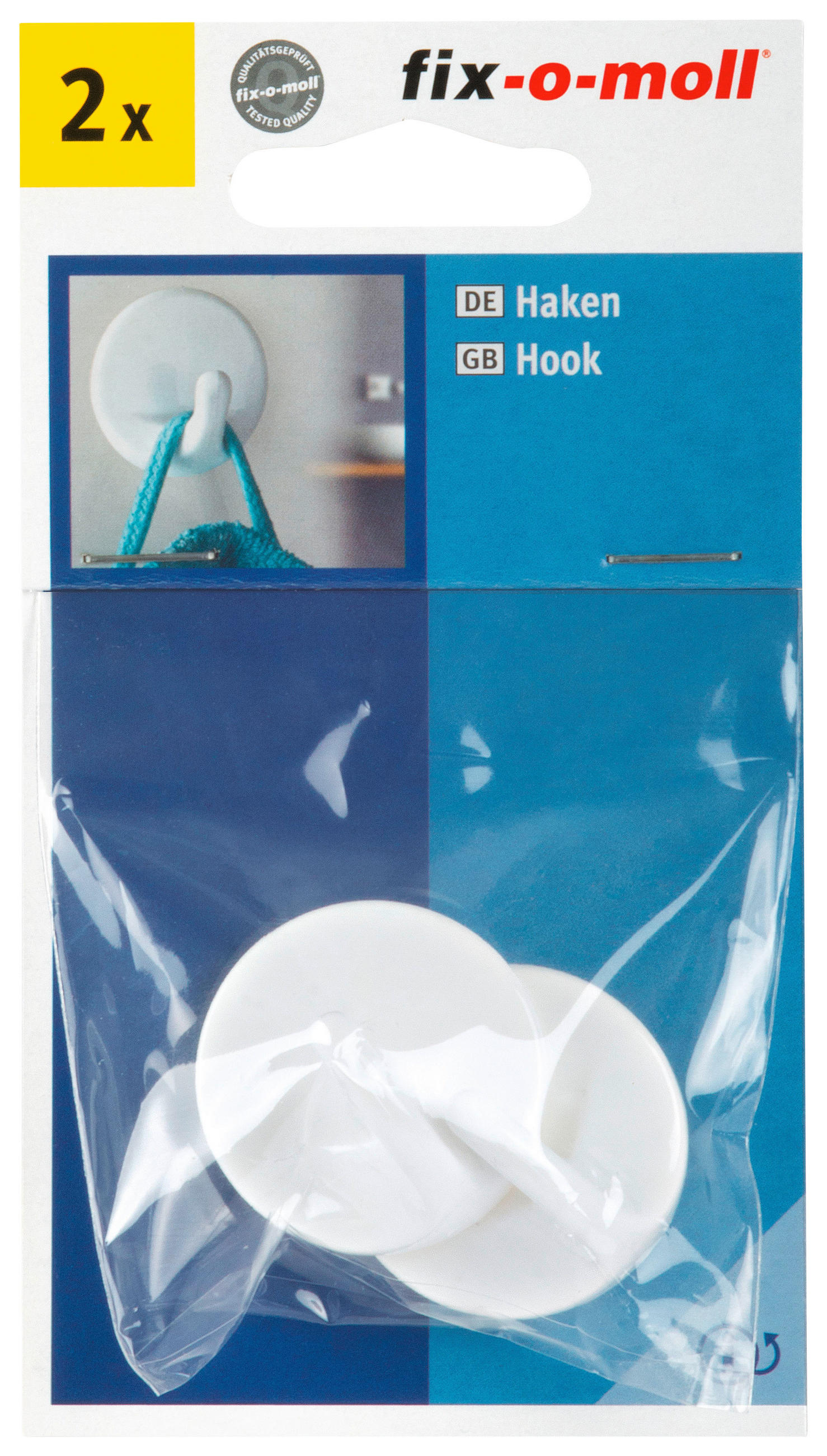 Klebehaken 2er-set Selbstklebend Kunststoff