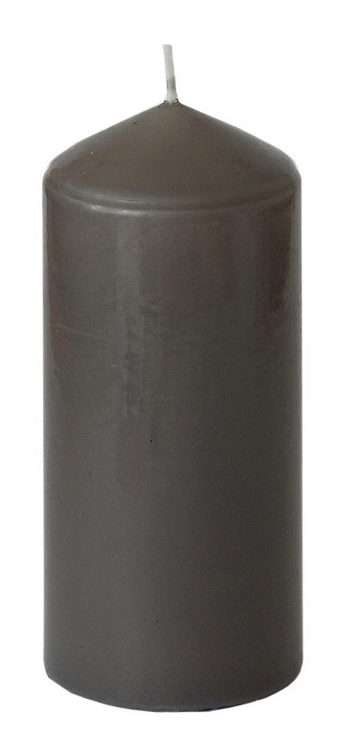 STUMPENKERZE  - Grau, Basics (6,7/15cm) - Steinhart