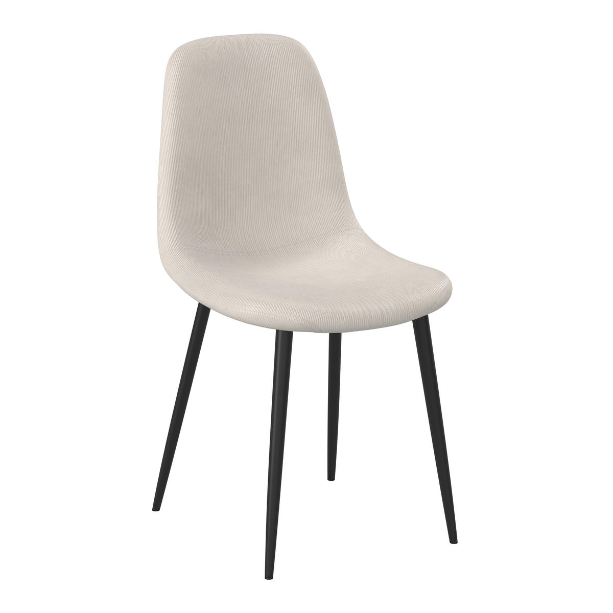 STUHL  in Stahl Cord Metall, Textil  - Beige/Schwarz, Design, Textil/Metall (44/86/53cm) - P & B
