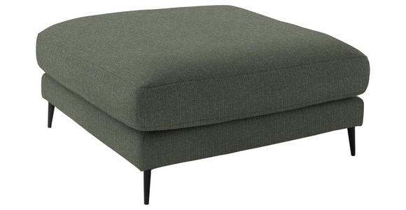 ECKSOFA  in Flachgewebe Grün  253/177 cm  - Schwarz/Grün, Design, Textil/Metall (253/177cm) - Dieter Knoll