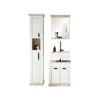 BADEZIMMER 3-teilig  in  - Schwarz/Pinienfarben, Design, Holzwerkstoff/Metall (122/200/46cm) - MID.YOU