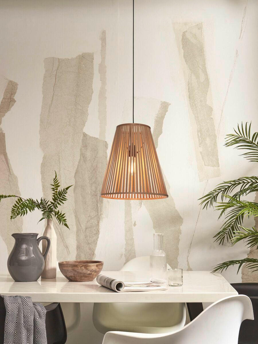 HÄNGELEUCHTE 40/40/42 cm - Naturfarben, Trend, Holz (40/40/42cm) - Good & Mojo