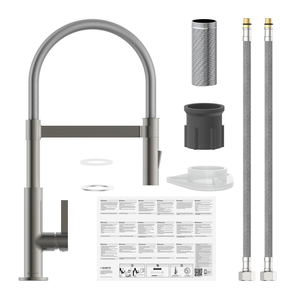 KONYHAI CSAPTELEP 26/48,5/5,5 cm  - grafitszürke, Basics, fém (26/48,5/5,5cm) - Schütte
