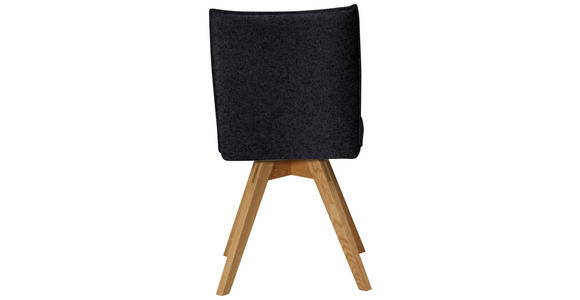 STUHL Samt Anthrazit, Eichefarben Wildeiche massiv  - Eichefarben/Anthrazit, KONVENTIONELL, Holz/Textil (60/91/61cm) - Moderano