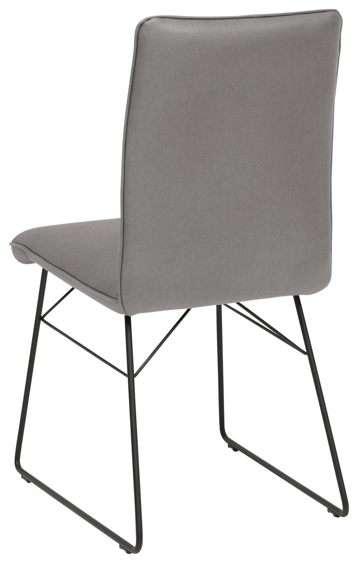 STUHL  in Stahl Mikrofaser Metall, Textil  - Schwarz/Grau, Design, Textil/Metall (46/91/60cm) - Dieter Knoll