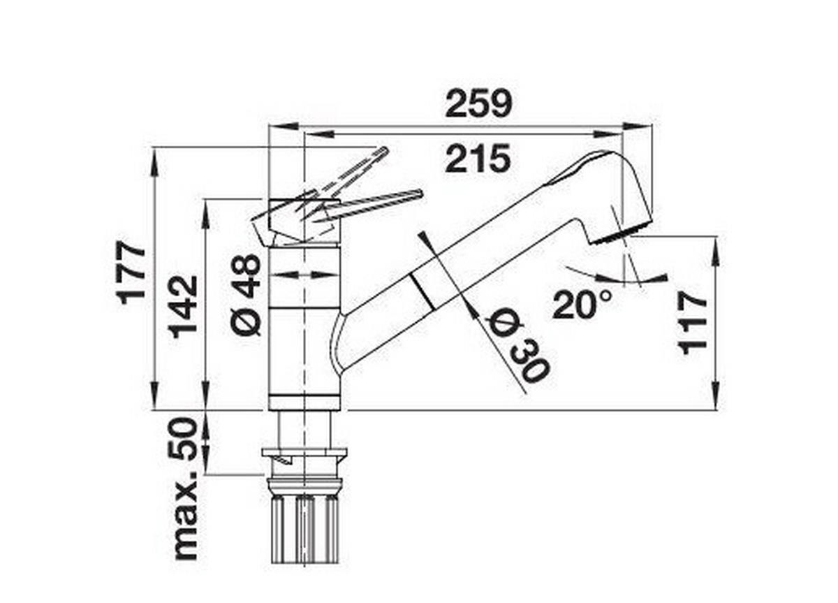 KÜCHENARMATUR 526418  - Chromfarben, Design, Metall (5,5/18/24,4cm) - Blanco