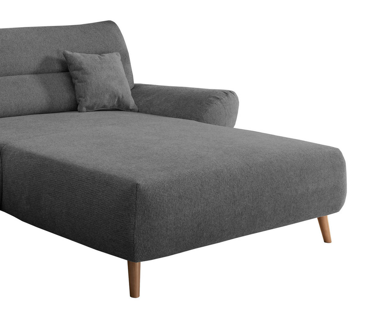 ECKSOFA in Chenille Anthrazit  - Wildeiche/Anthrazit, Modern, Holz/Textil (290/166cm) - MID.YOU