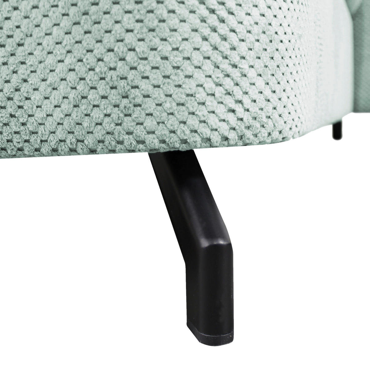 ECKSOFA OMEGA Mintgrün Chenille Zierkissen, Bettkasten  - Schwarz/Mintgrün, Design, Textil/Metall (186/280cm) - MID.YOU