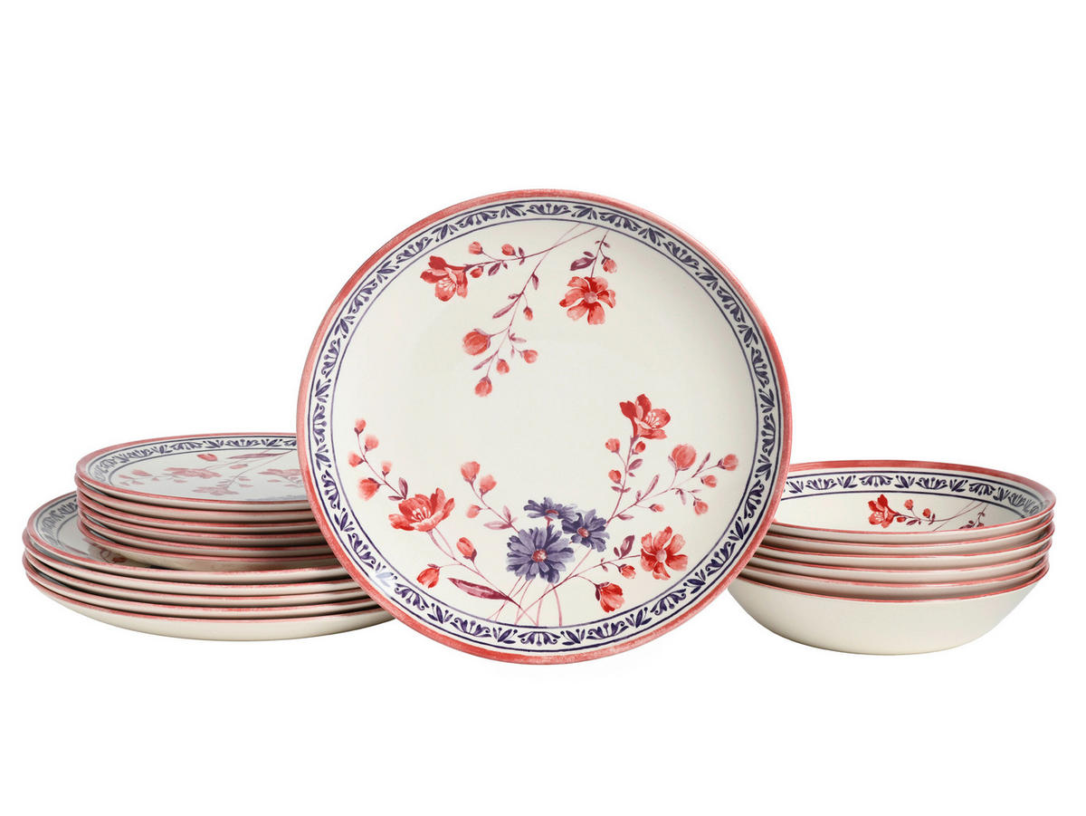 TAFELSERVICE Cottage 18-teilig  - Multicolor, Basics, Keramik - Creatable