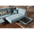 ECKSOFA in Flachgewebe, Struktur Hellblau  - Anthrazit/Hellblau, Design, Textil/Metall (254/230cm) - Ambiente