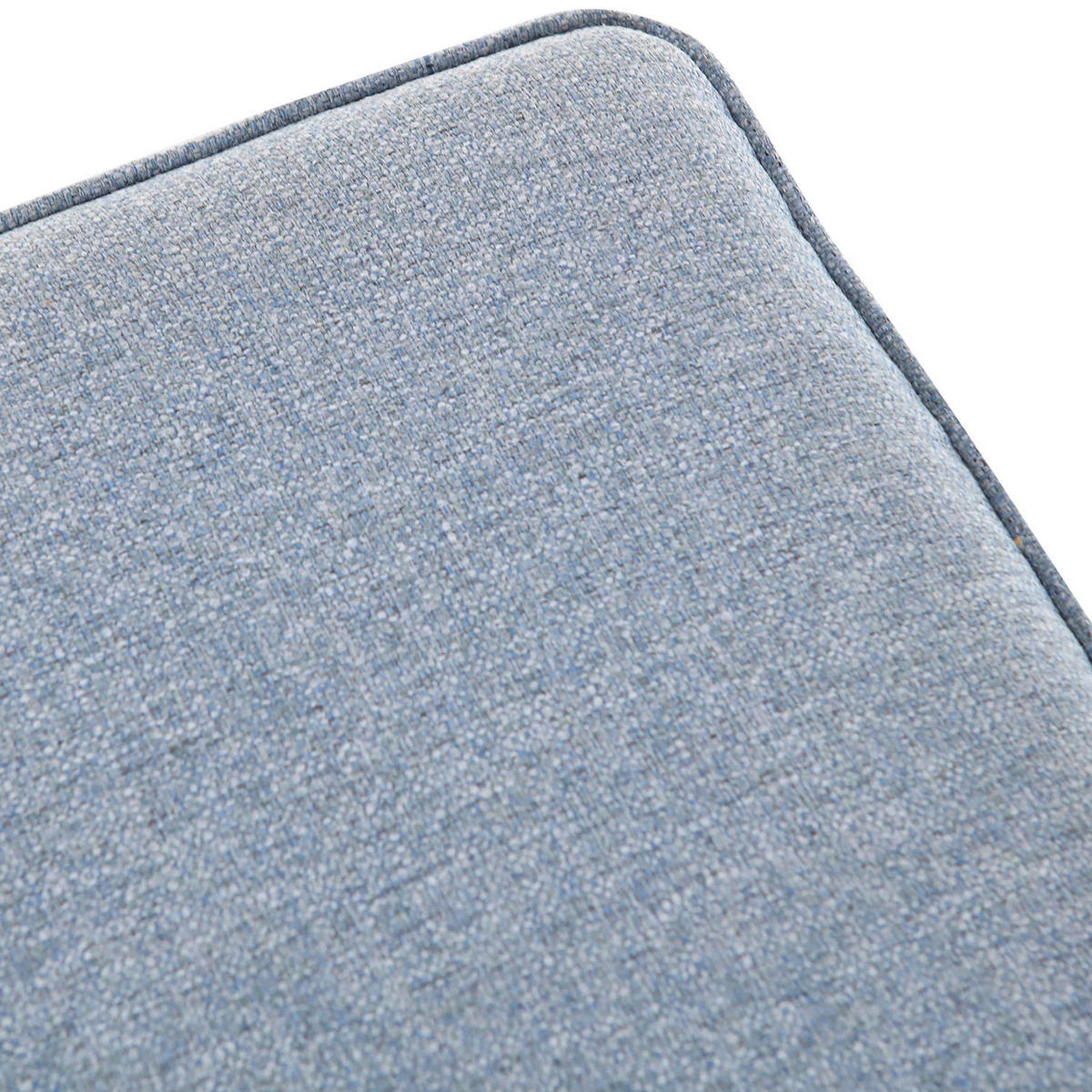 HOCKER in Textil Hellblau  - Eichefarben/Hellblau, Design, Holz/Textil (55/44/55cm) - MID.YOU