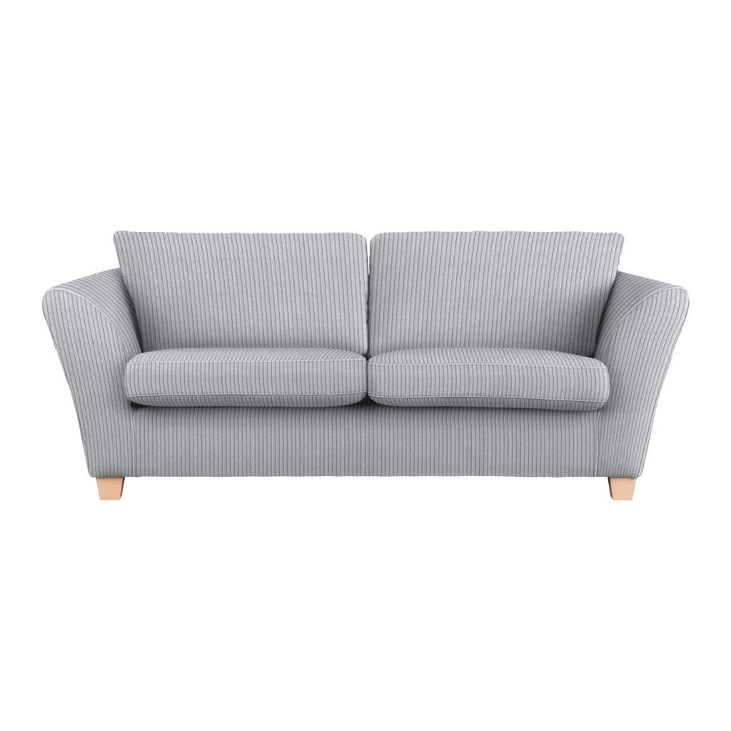 MID.YOU 3-sits soffa i ljusgrå manchester med träben