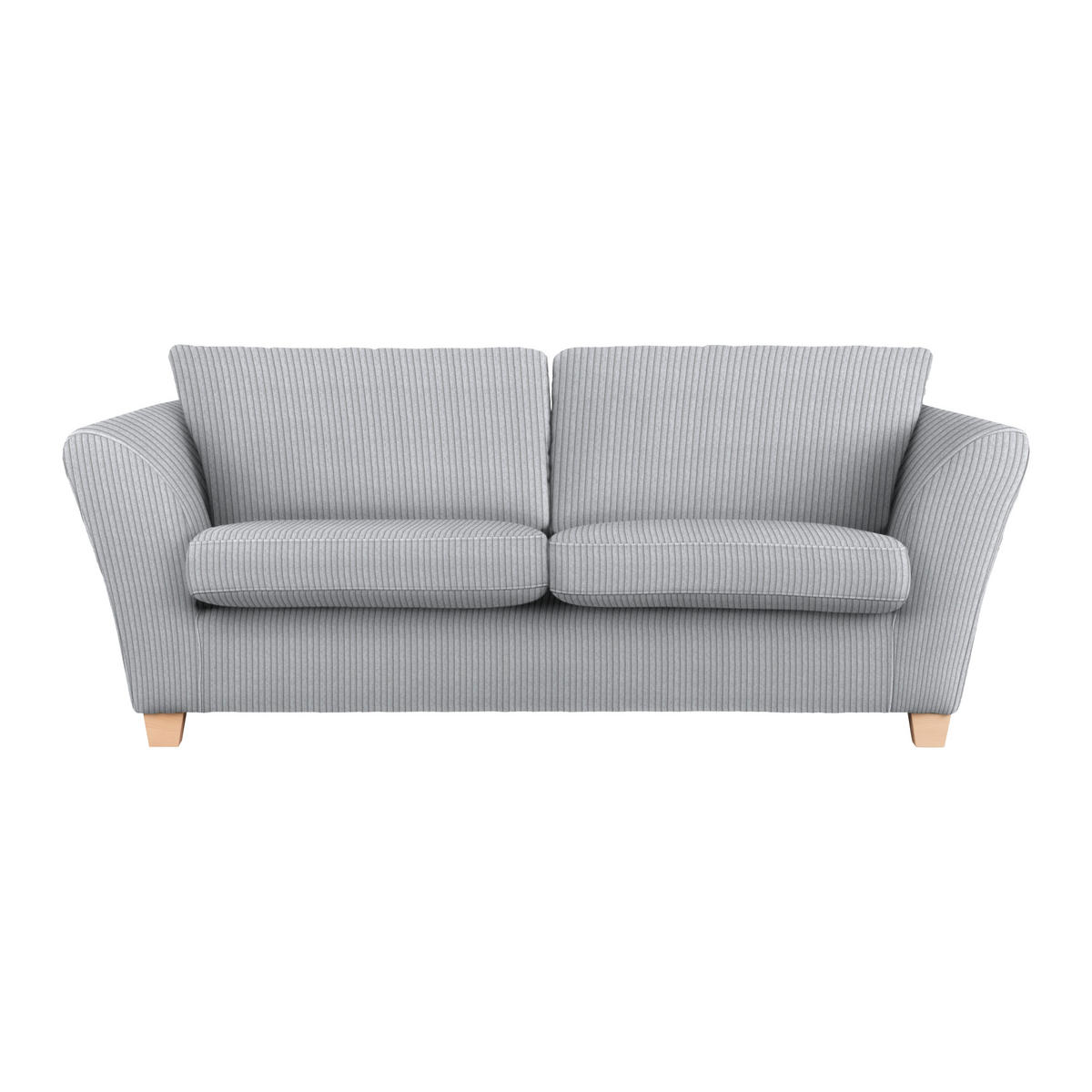 3-SITS SOFFA i manchester ljusgrå  - ljusgrå/naturfärgad, trä/textil (216/70-85/95cm) - MID.YOU