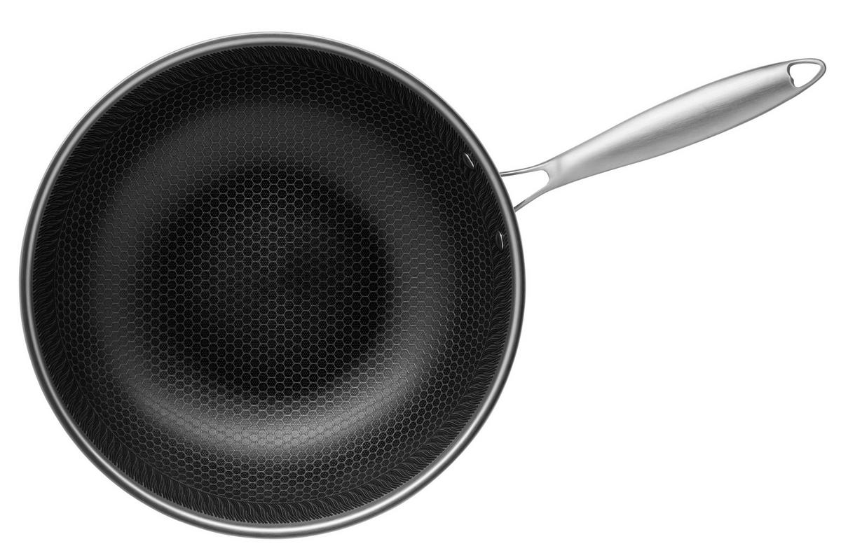 WOK HESTIA KERAMIK Keramikbeschichtung  - Silberfarben/Schwarz, Basics, Metall (30/9cm) - Mäser