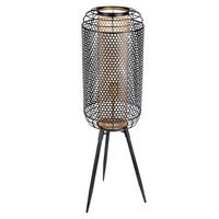 STEHLEUCHTE 30/110 cm    - Goldfarben/Schwarz, Design, Metall (30/110cm) - Globo