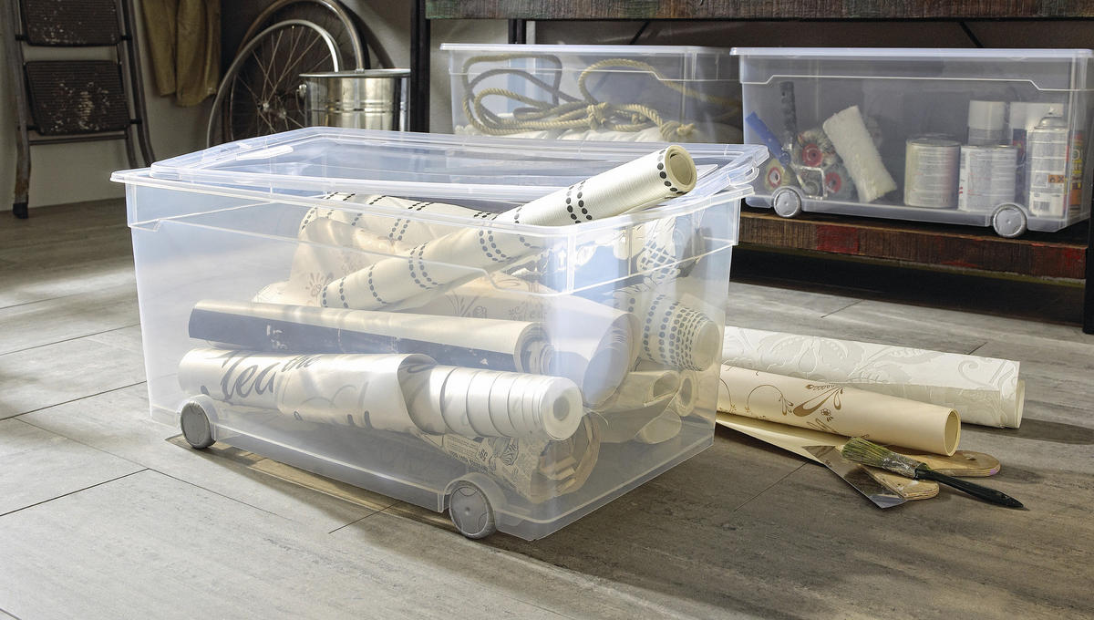 BOX MIT DECKEL 71.5/40/33.5 cm  - Transparent, Konventionell, Kunststoff (71.5/40/33.5cm) - Rotho