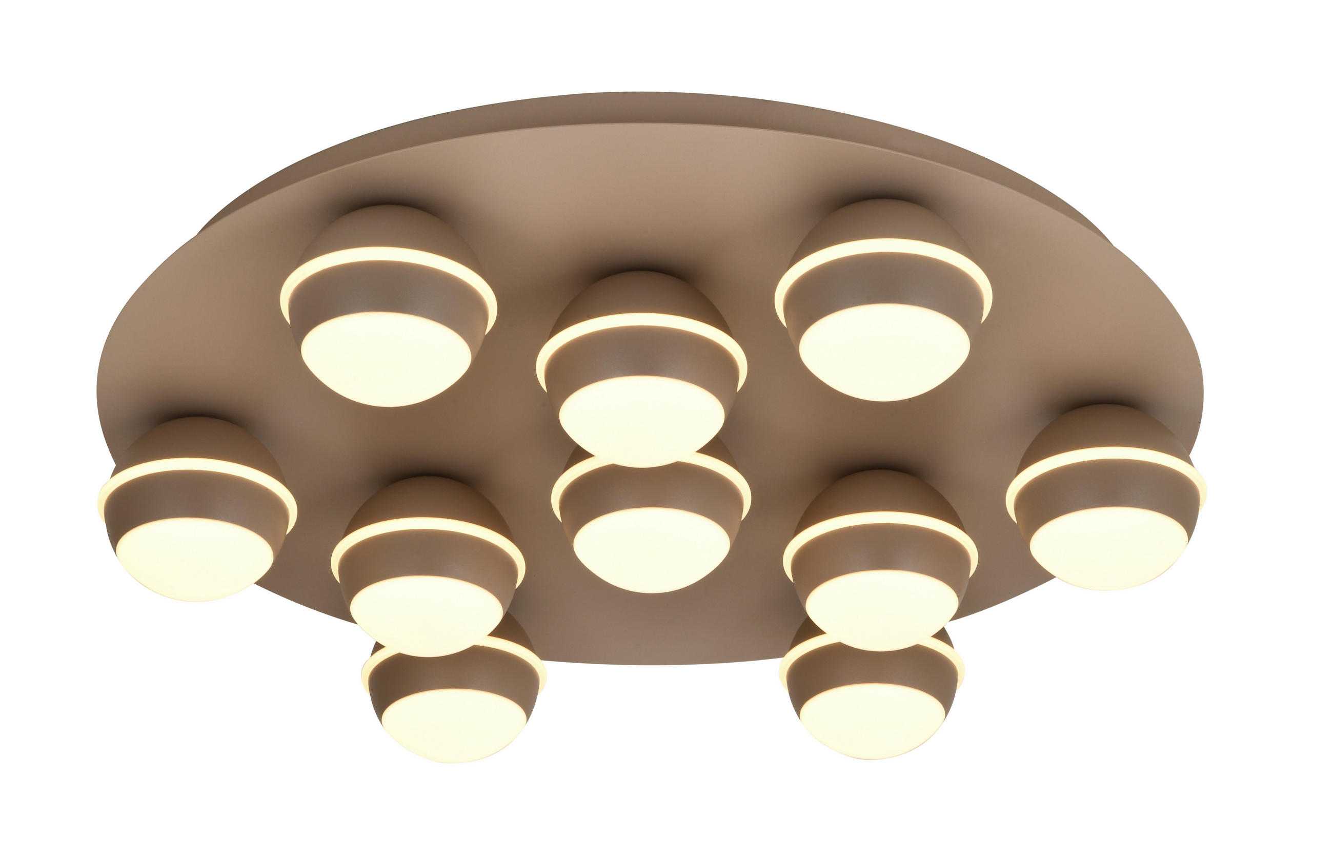 LED-DECKENLEUCHTE Biarritz 60/60/14 cm  - Sandfarben, Design, Kunststoff/Metall (60/60/14cm)
