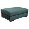 HOCKER Velours Dunkelgrün  - Wengefarben/Dunkelgrün, LIFESTYLE, Holz/Textil (120/44/75cm) - Carryhome