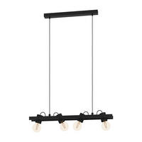 HÄNGELEUCHTE Brasil 77/105/112 cm   - Schwarz, LIFESTYLE, Holz/Metall (77/105/112cm) - Marama