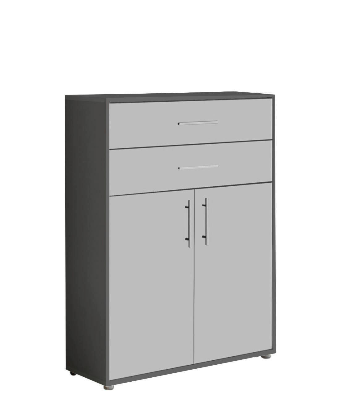 AKTENSCHRANK 84,4/113,6/33 cm  - Anthrazit/Hellgrau, LIFESTYLE, Holzwerkstoff (84,4/113,6/33cm) - MID.YOU