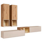 WOHNWAND  in Sandfarben, Wildeiche  280/190/39 cm  - Sandfarben/Wildeiche, Design, Holz/Holzwerkstoff (280/190/39cm) - Dieter Knoll