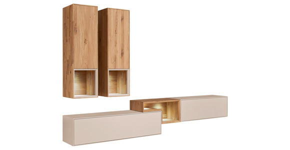 WOHNWAND  in Sandfarben, Wildeiche  280/190/39 cm  - Sandfarben/Wildeiche, Design, Holz/Holzwerkstoff (280/190/39cm) - Dieter Knoll