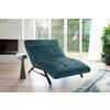 RELAXLIEGE in Mikrofaser Petrol  - Petrol/Schwarz, Design, Textil/Metall (120/54-113/158-198cm) - Pure Home Lifestyle