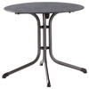 GARTENKLAPPTISCH 85/85/73 cm Metall, Kunststoff rund  - Schieferfarben/Silberfarben, Basics, Kunststoff/Metall (85/85/73cm) - Sieger