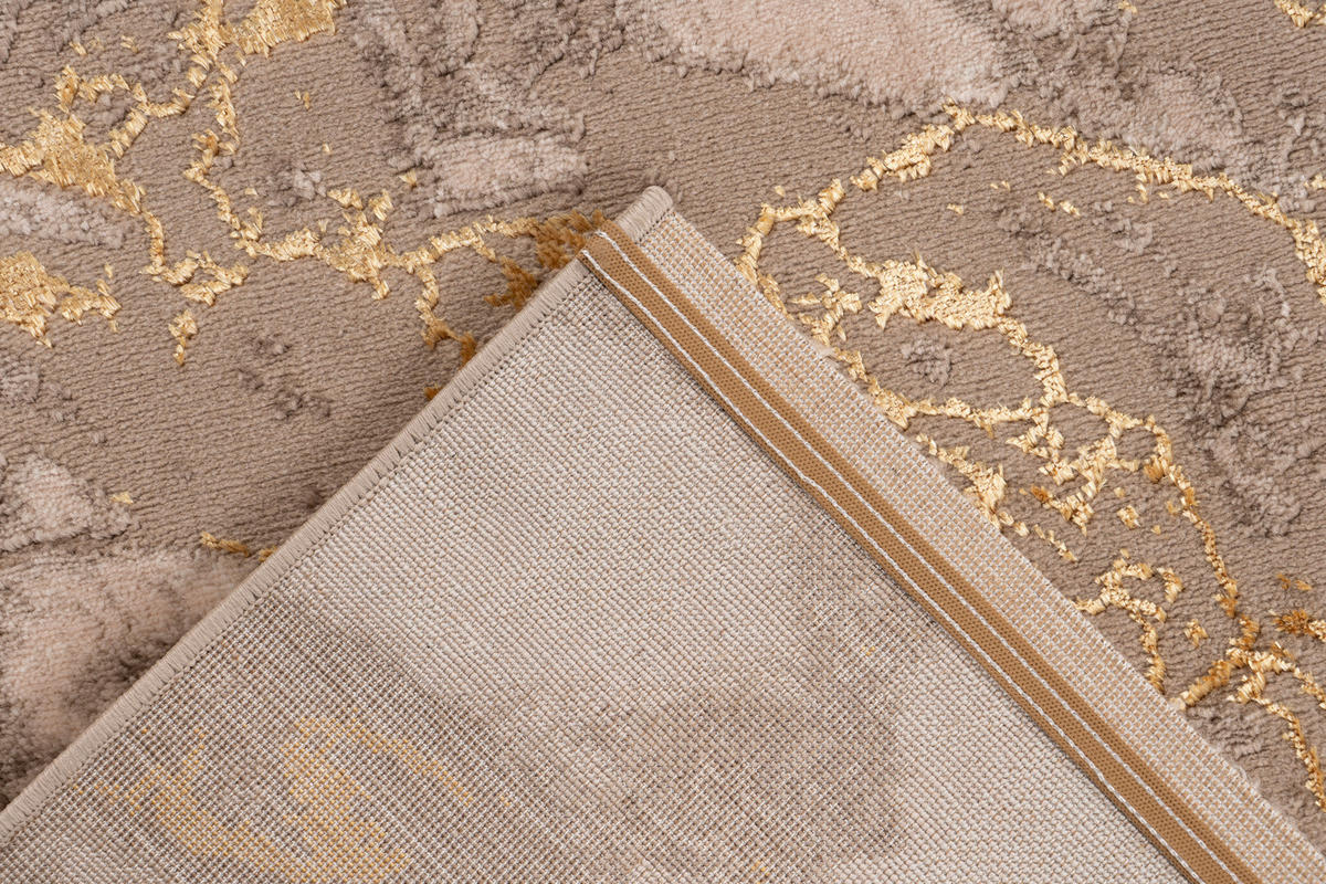 FLACHWEBETEPPICH 160/230 cm Goldfarben  - Goldfarben, Basics, Textil (160/230cm) - Kayoom