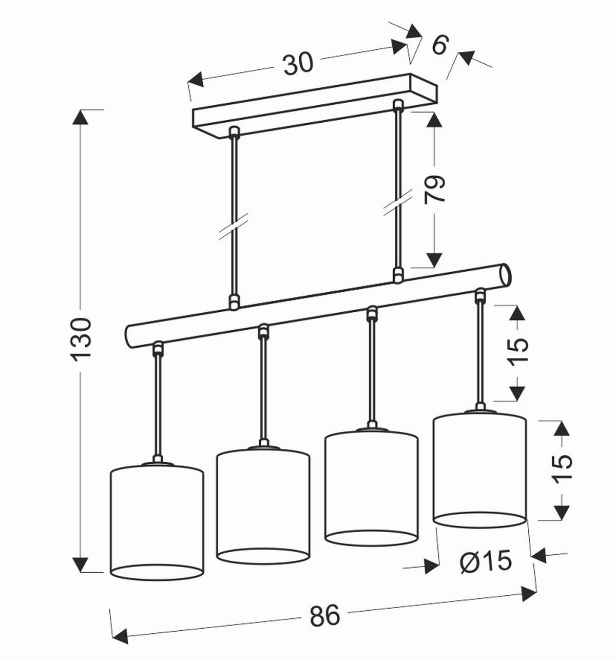 PENDELLEUCHTE 86/15/130 cm  - Beige/Schwarz, Natur, Kunststoff/Metall (86/15/130cm)