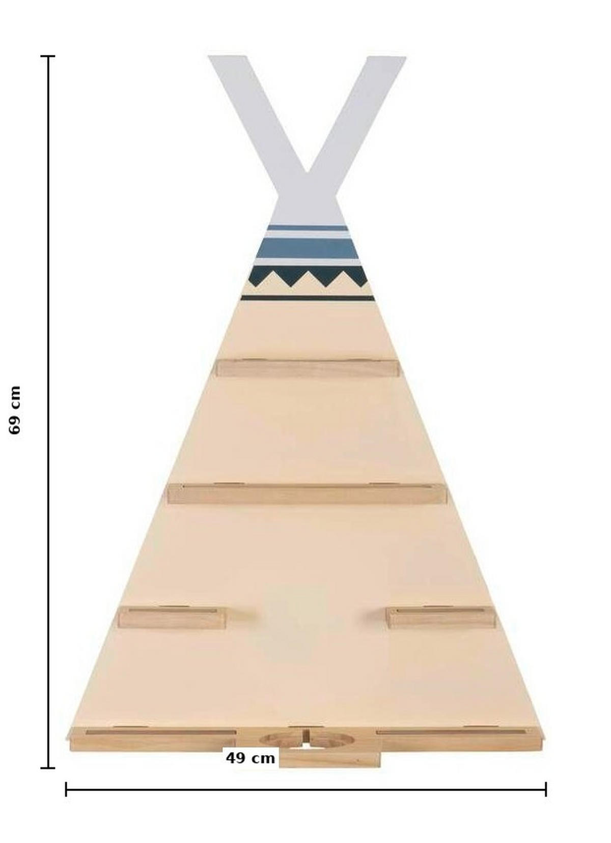 REGAL für Toniebox und Figuren 49/69/15 cm  - Beige/Naturfarben, MODERN, Holz/Holzwerkstoff (49/69/15cm) - Ben'n'jen