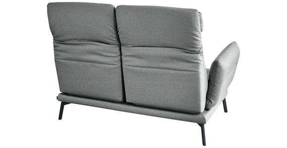 2-SITZER-SOFA Flachgewebe Grau  - Schwarz/Grau, Design, Textil/Metall (178-226/83-113/96-177cm) - Dieter Knoll