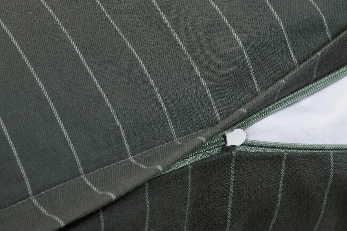 BETTWÄSCHE 3-teilig JOOP! SOFT STRIPES Jersey 200/200 cm  - Grün, Basics, Textil (200/200cm) - Joop!