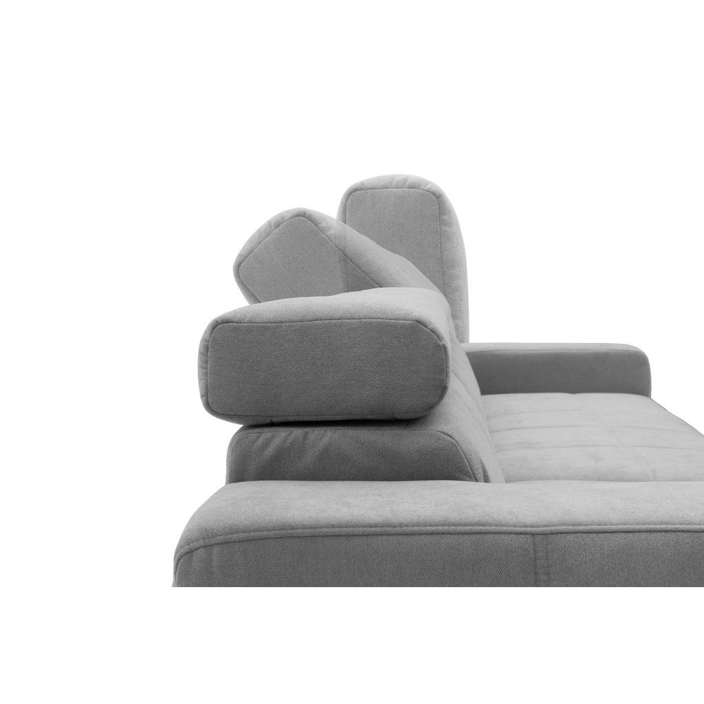 Thumbnail - Mid.you Ecksofa, Dunkelgrau, Textil, Uni, 3-Sitzer, Ottomane links, L-Form, 285x175 cm, Made in EU, FSC Mix, Rücken echt...