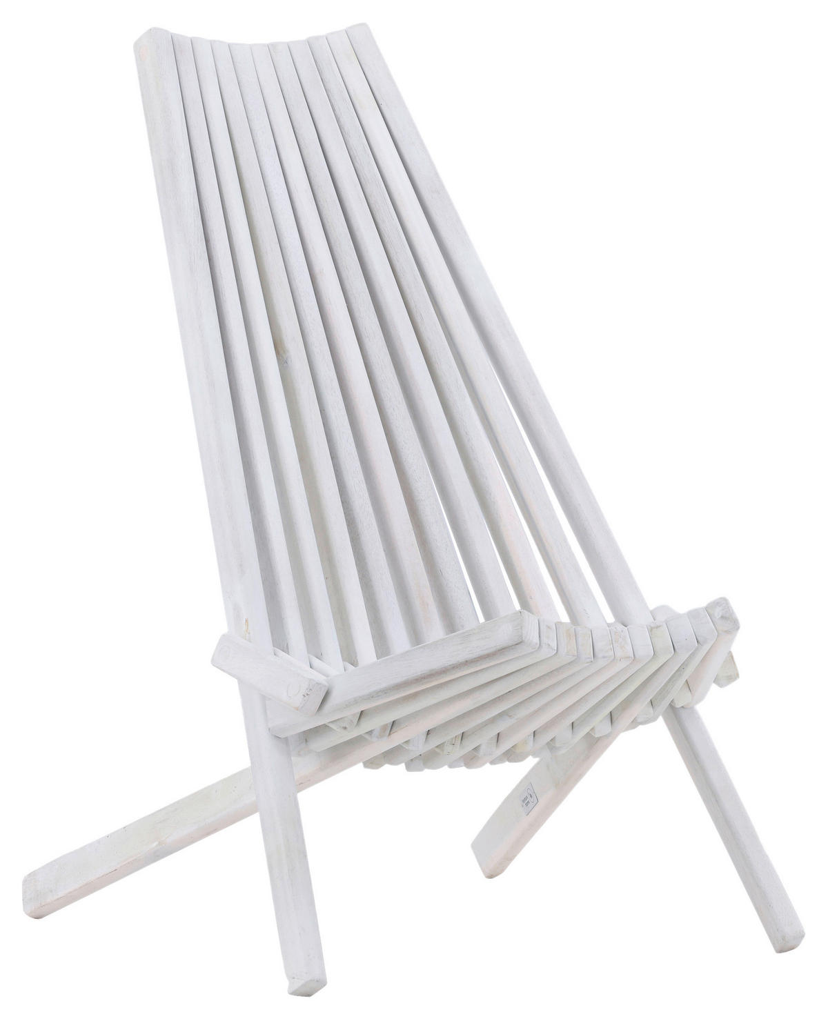 STRANDSTUHL Akazie Weiß  - Weiß, KONVENTIONELL, Holz (57/79/73cm) - Gardenson