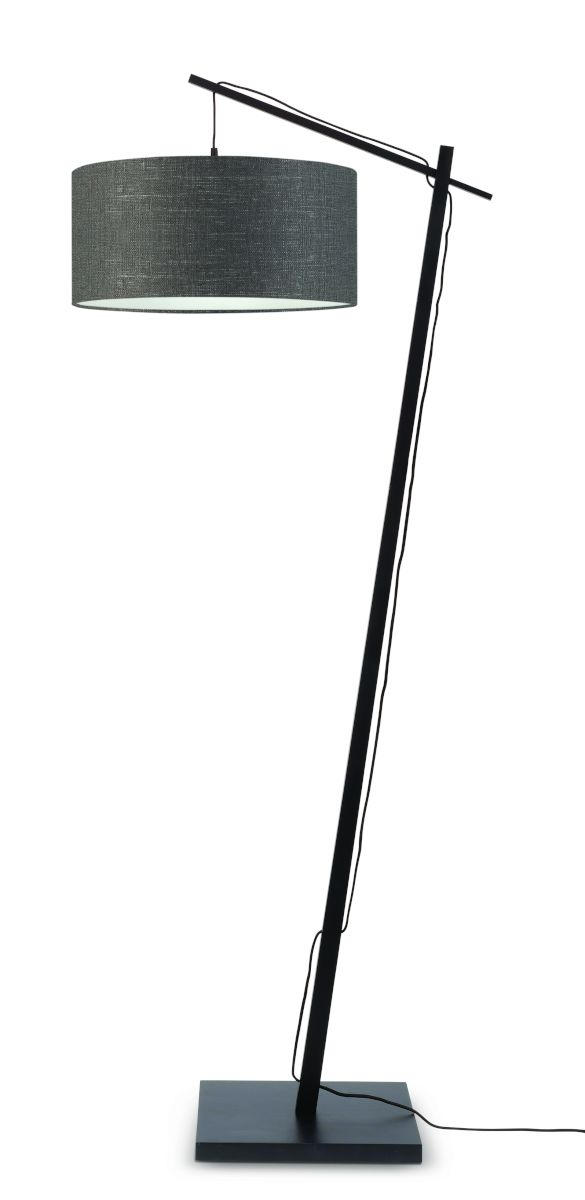 STEHLEUCHTE  47/176/23 cm   - Dunkelgrau/Schwarz, Design, Naturmaterialien (47/176/23cm) - Good & Mojo