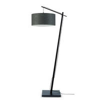 STEHLEUCHTE  47/176/23 cm   - Dunkelgrau/Schwarz, Design, Naturmaterialien (47/176/23cm) - Good & Mojo