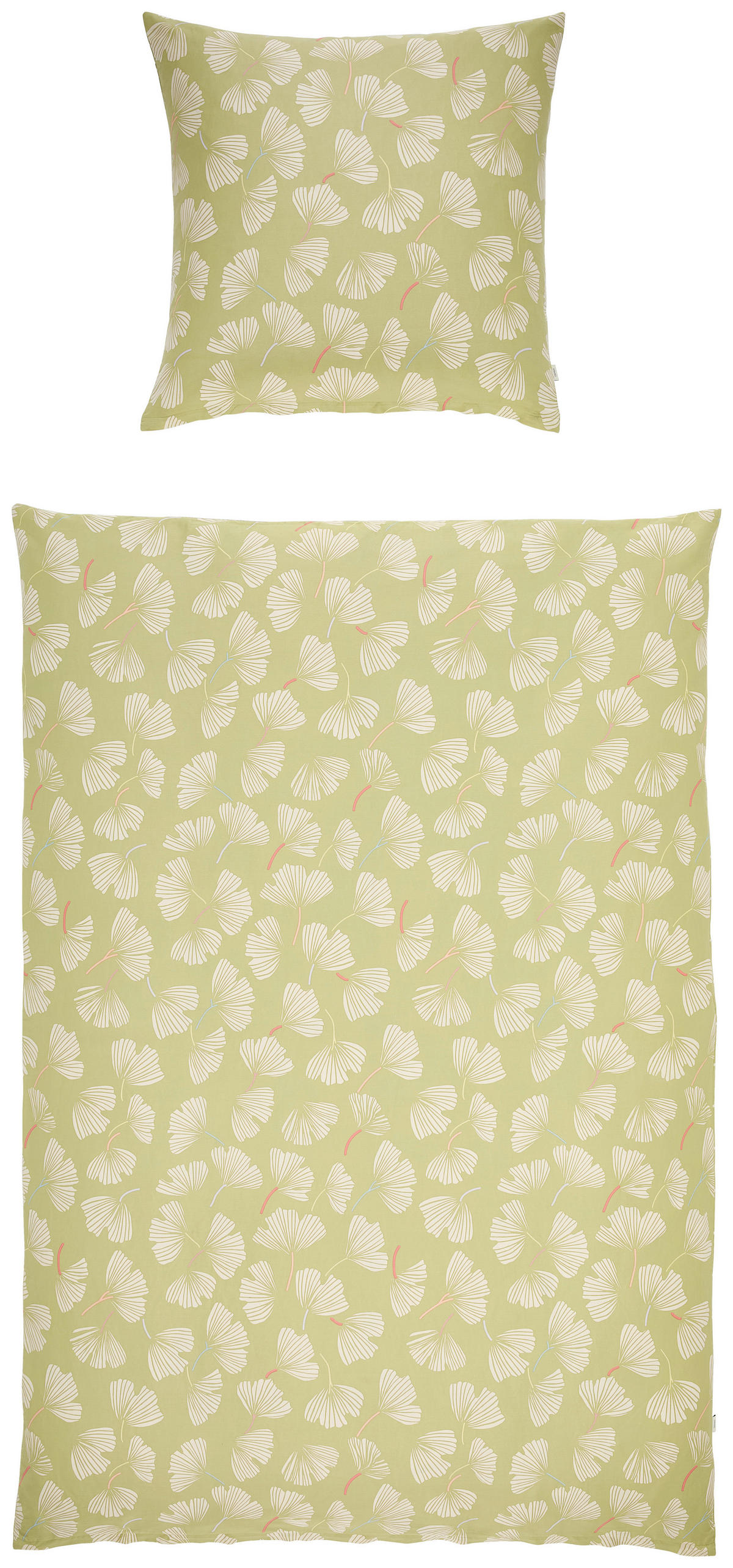 WENDEBETTWÄSCHE Esprit Betul lime green Satin 135/200 cm  - Creme/Hellgrün, Design, Textil (135/200cm) - Esprit