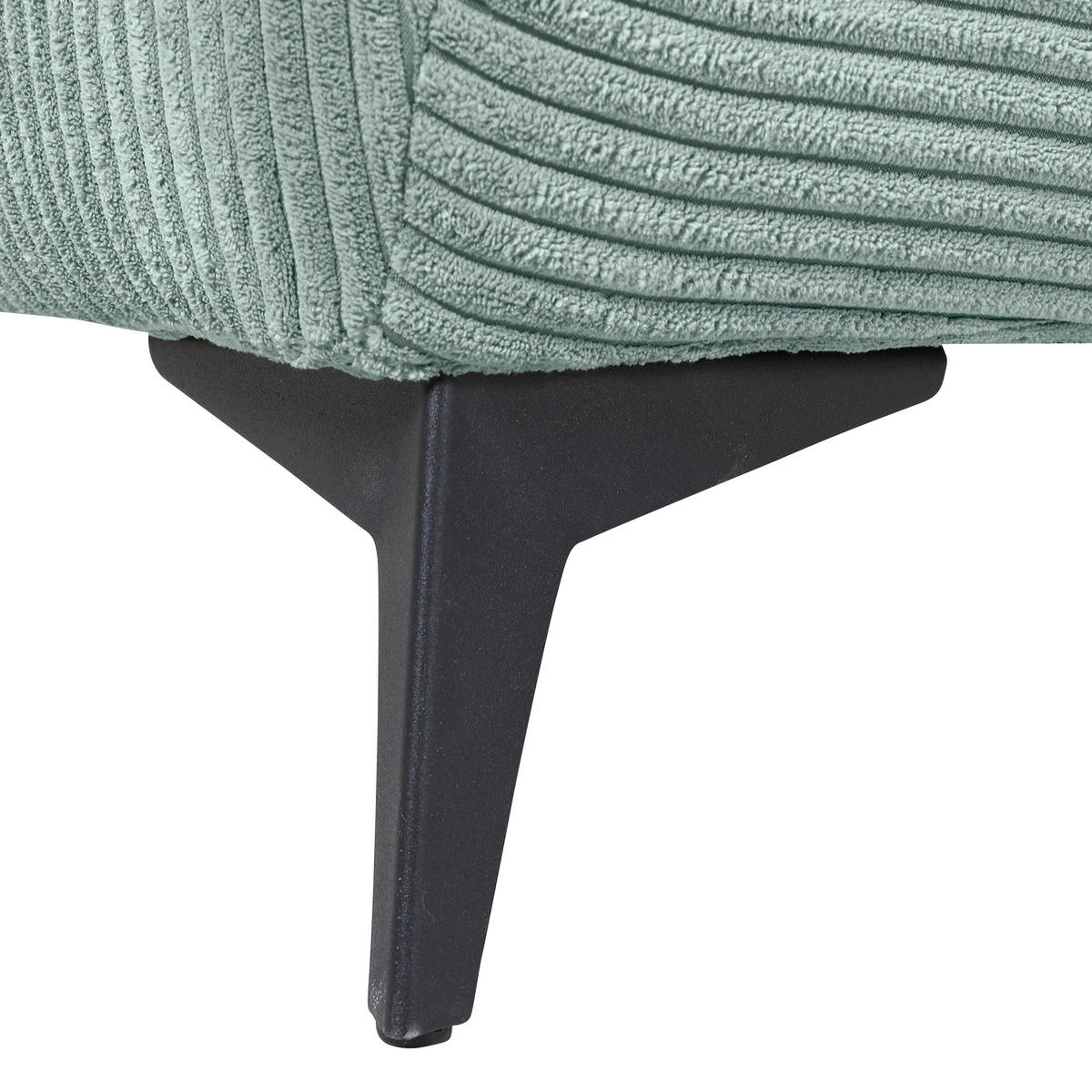 ECKSOFA Mintgrün Cord Zierkissen, Rückenkissen, Rücken echt  - Schwarz/Mintgrün, KONVENTIONELL, Textil/Metall (311/176cm) - Carryhome