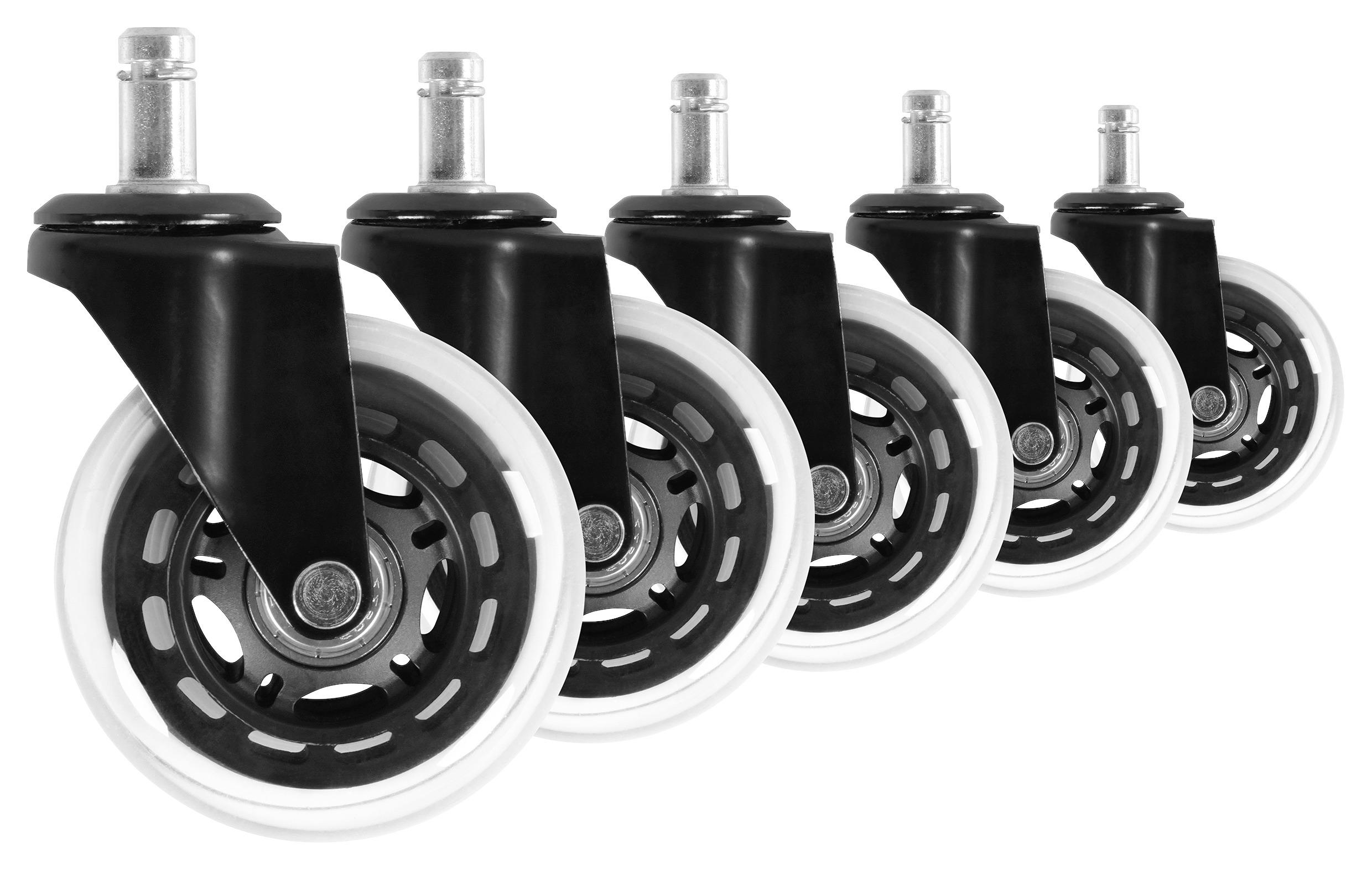 Thumbnail - Mid.you Drehstuhlrolle, Schwarz, Kunststoff, 5-teilig, Arbeitszimmer, Bürostühle, Bürostuhl-Ersatzteile & Bodenschutzmat...