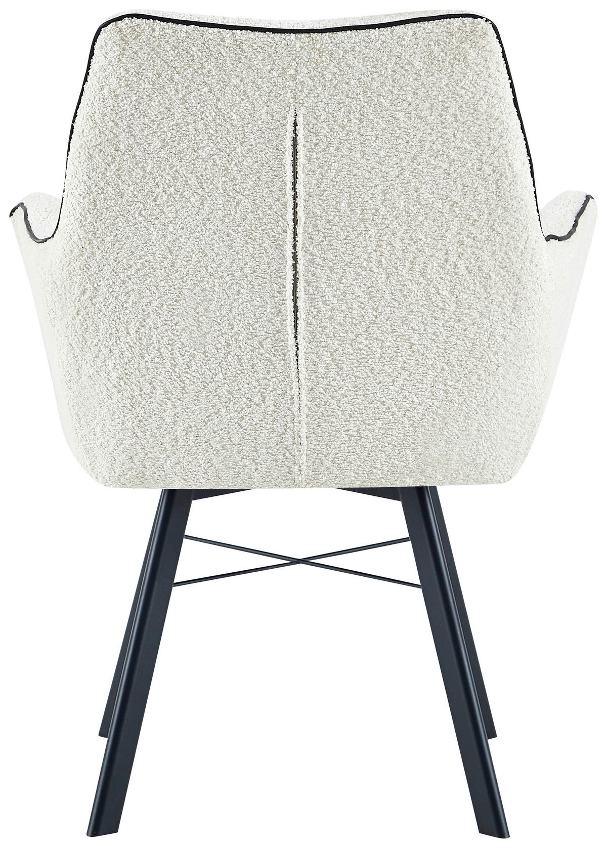 ARMLEHNSTUHL  in Eisen  - Creme, Design, Textil/Metall (64/91/61cm) - Kayoom