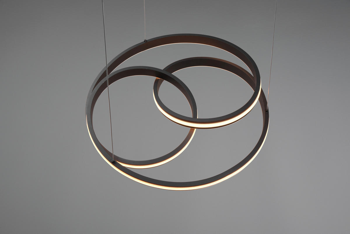 LED-HÄNGELEUCHTE Nuria 60/150 cm   - Schwarz, Basics, Metall (60/150cm) - Trio Leuchten