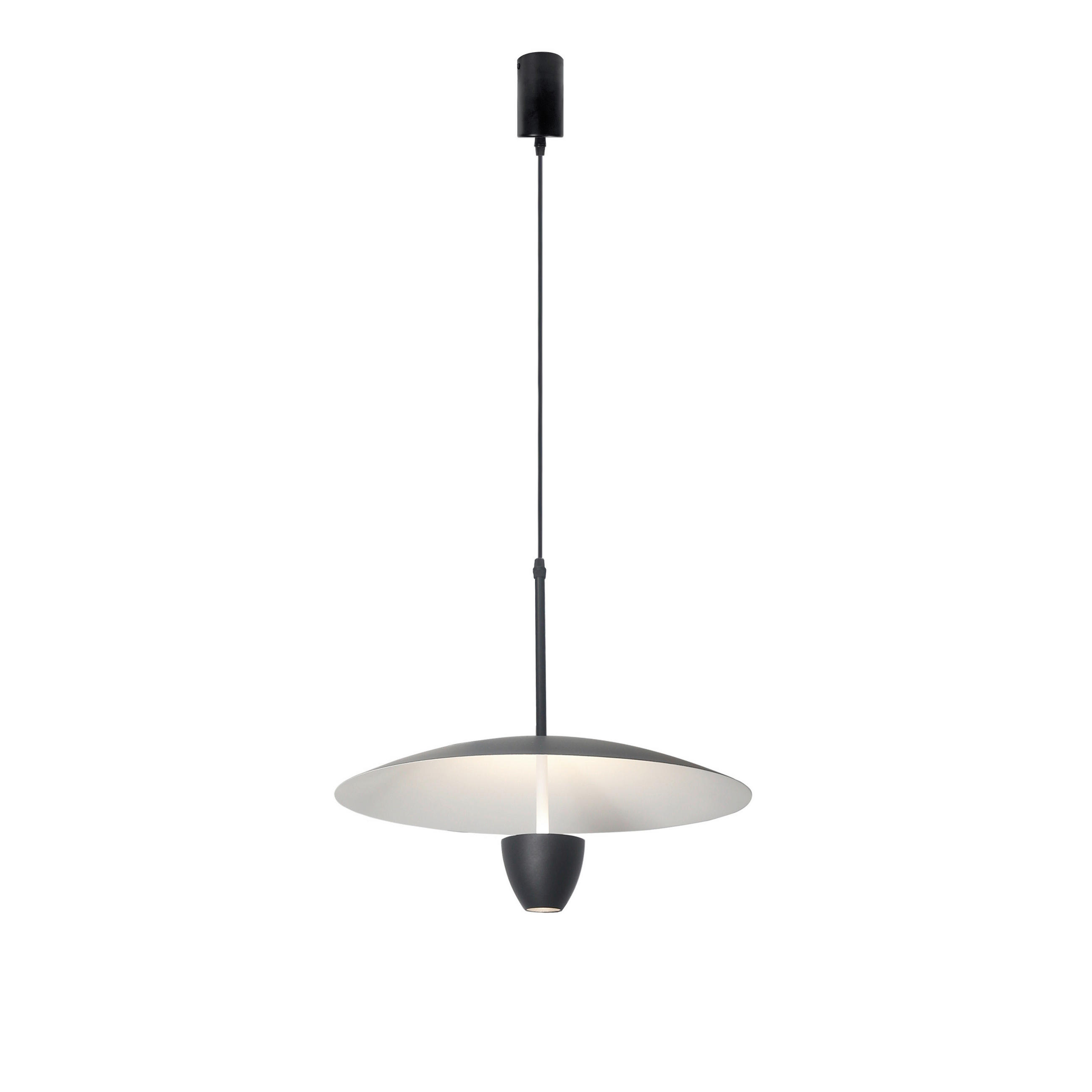 ZÁVESNÉ LED SVIETIDLO, 30/120 cm  - čierna, Design, kov (30/120cm)