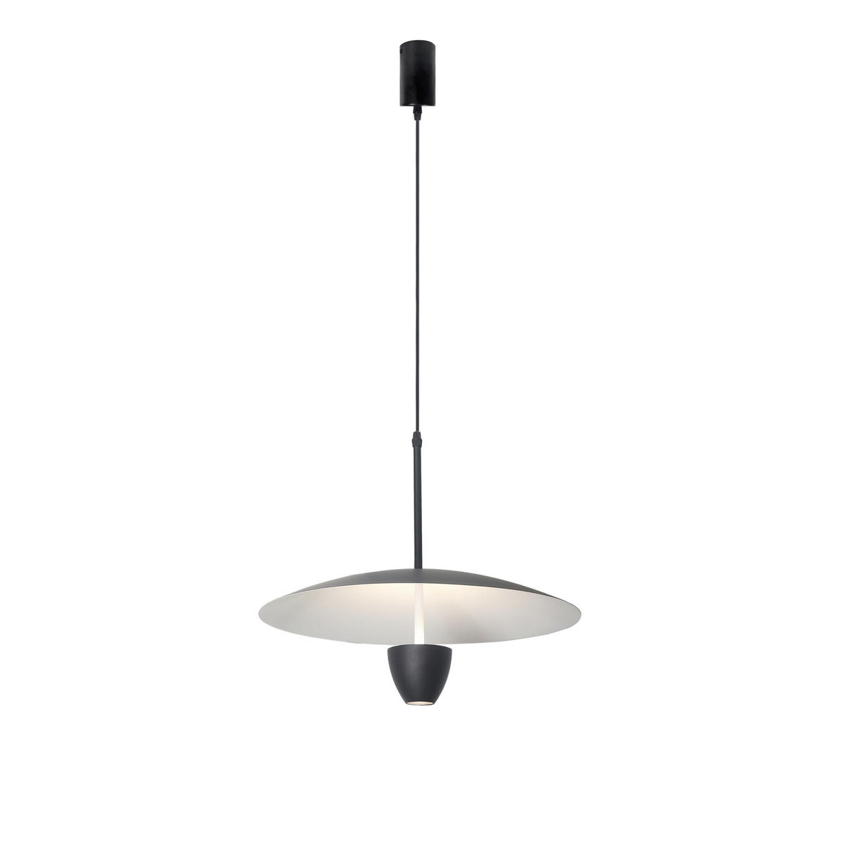 ZÁVESNÉ LED SVIETIDLO, 30/120 cm  - čierna, Design, kov (30/120cm)