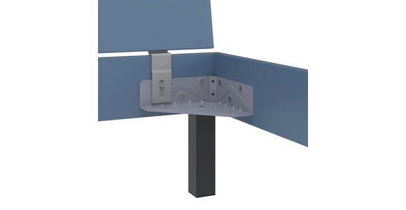 BETT 140/200 cm in Blau - Blau/Schwarz, Design, Holzwerkstoff/Metall (140/200cm) - Xora